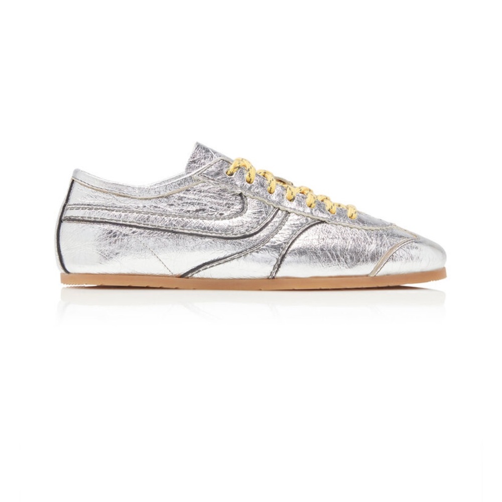 Dries Van Noten Metallic Leather Sneakers